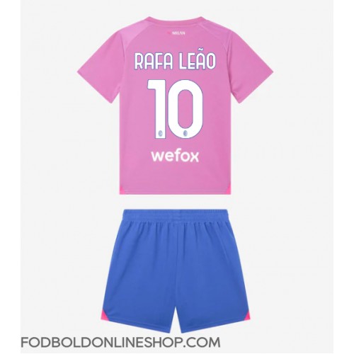 AC Milan Rafael Leao #10 Tredje trøje Børn 2023-24 Kortærmet (+ Korte bukser)